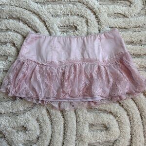 Edikted Pink Lace Ruffle Chemise